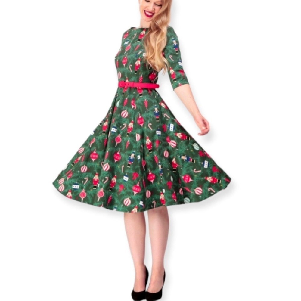 Collectif Suzanne 50s Retro Christmas Dress Size UK 18 2Xl